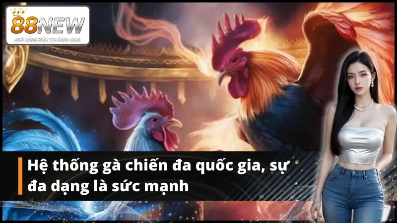 Hệ thống đá gà New88 với nhiều chiến kê phong phú